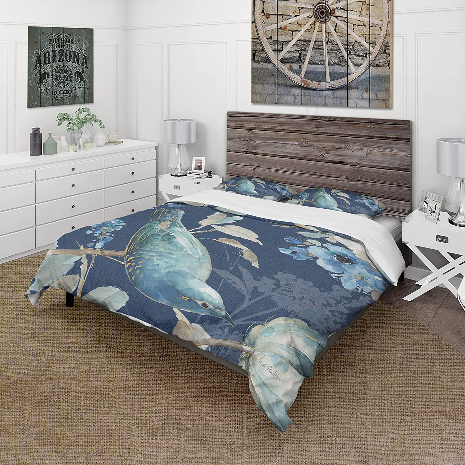 Price:$120.04 'Indigold Bird Cottage Family IV' Cottage Duvet Cover Set : Home & Kitchen