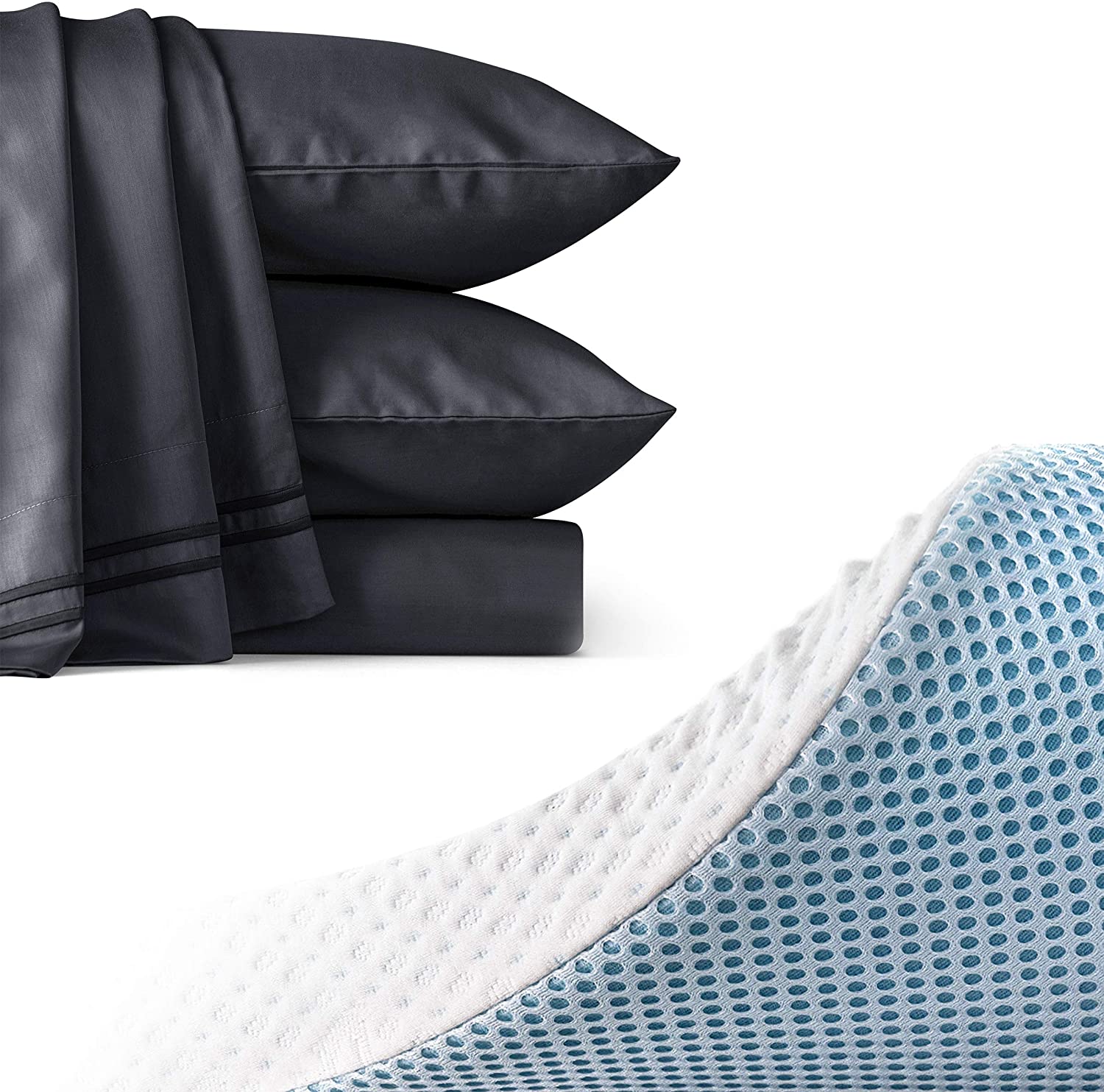 Price:$191.99 2-inch Mattress Topper with Covers Queen Bundles 3-Piece Duvet Cover Set Dark Gray Full/Queen : Home & Kitchen