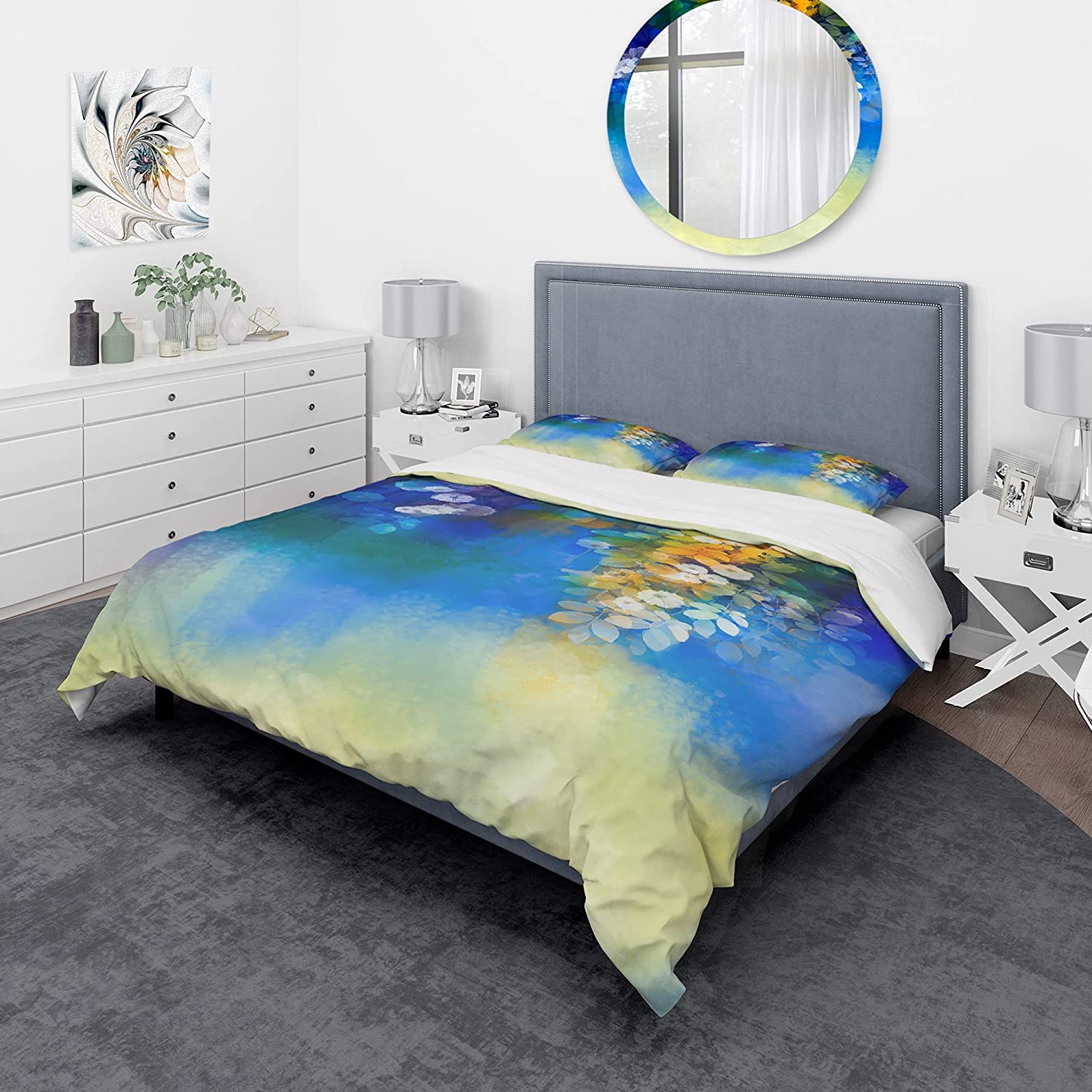 Price:$120.04 'Spring Flower Seasonal Nature' Floral Duvet Cover Set : Home & Kitchen