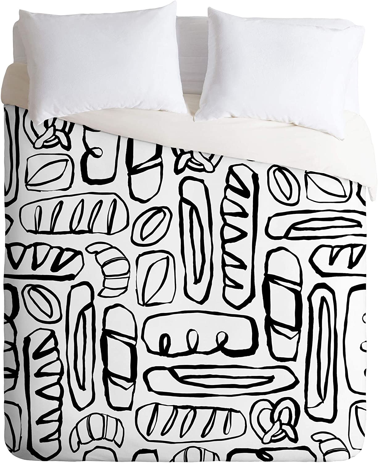 Price:$179.00 72018-dvqsek Beshka Kueser Carb Loading White Duvet Set with Pillowcase(s), King, White : Home & Kitchen