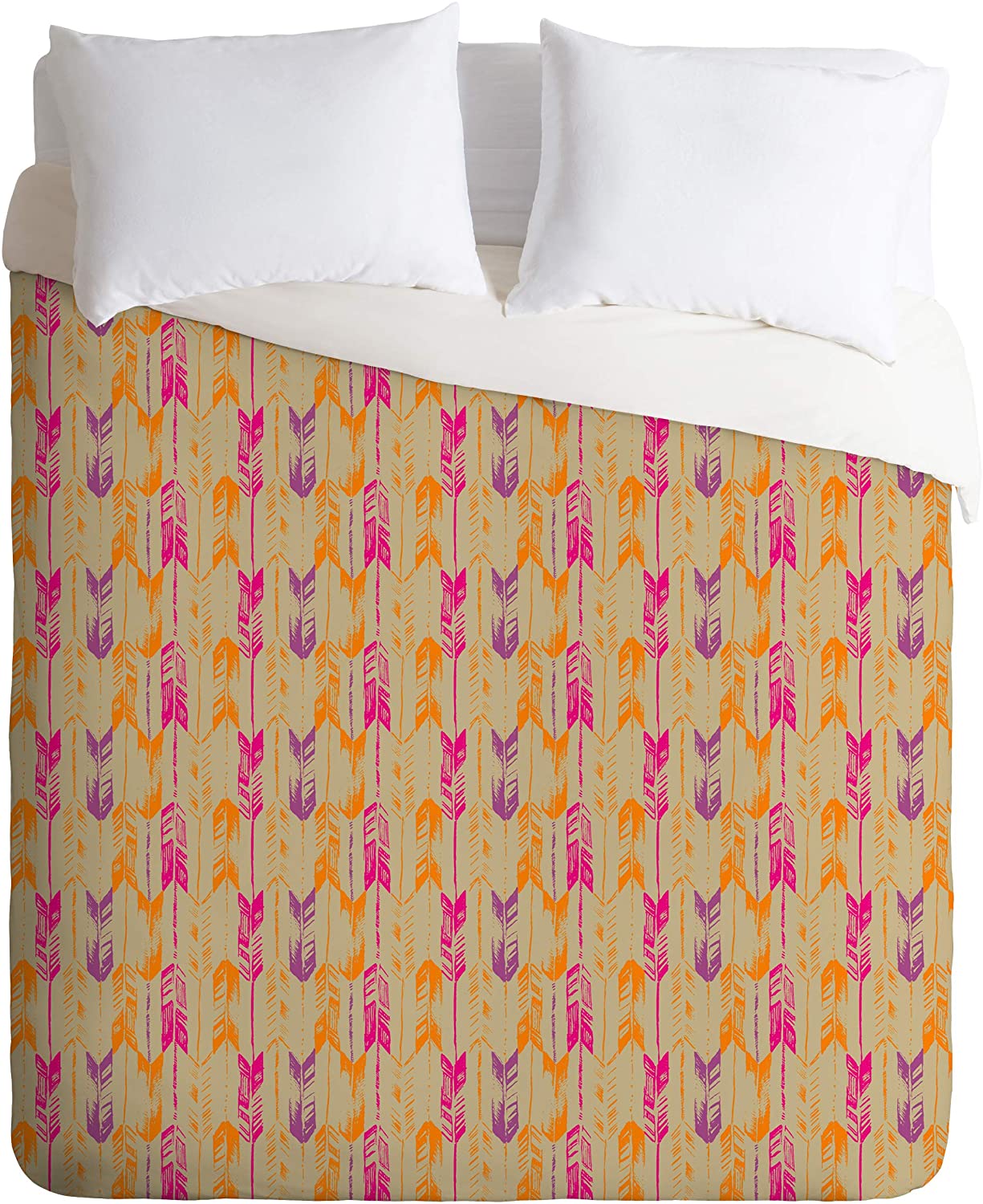 Price:$129.00 15776-dvwset Pattern State Arrow Line Tang Duvet Set with Pillowcase(s), Twin/XL, Tan : Home & Kitchen