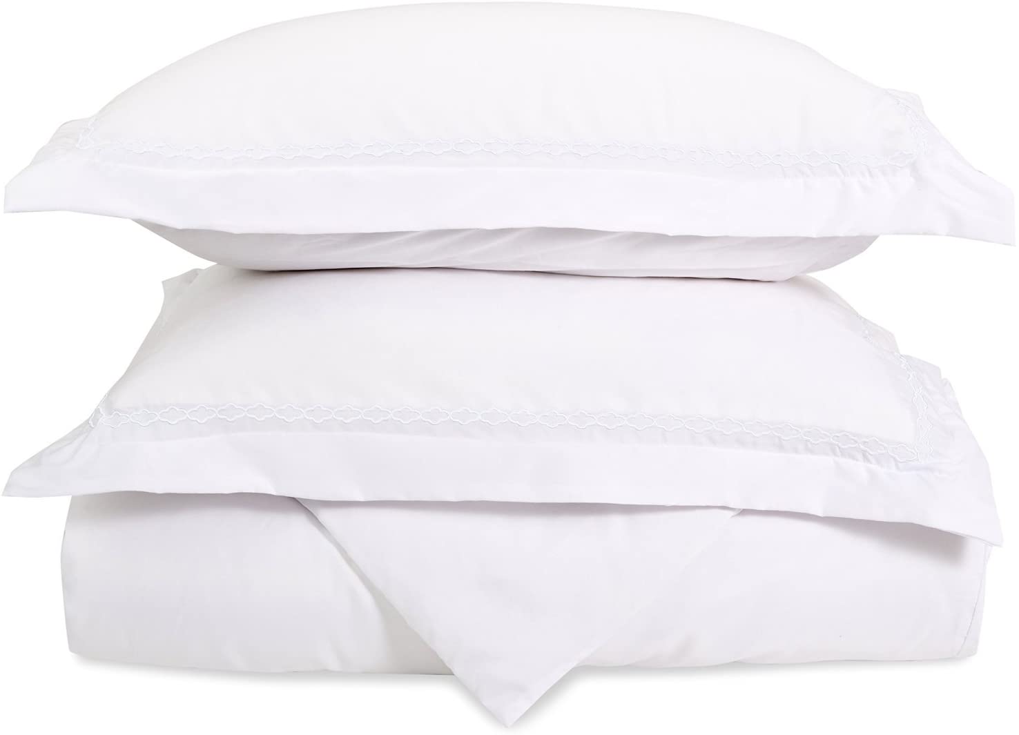 Price:$39.99 Clouds Embroidery Microfiber Duvet Cover Set, Gift Box, Full/Queen, White/White : Home & Kitchen
