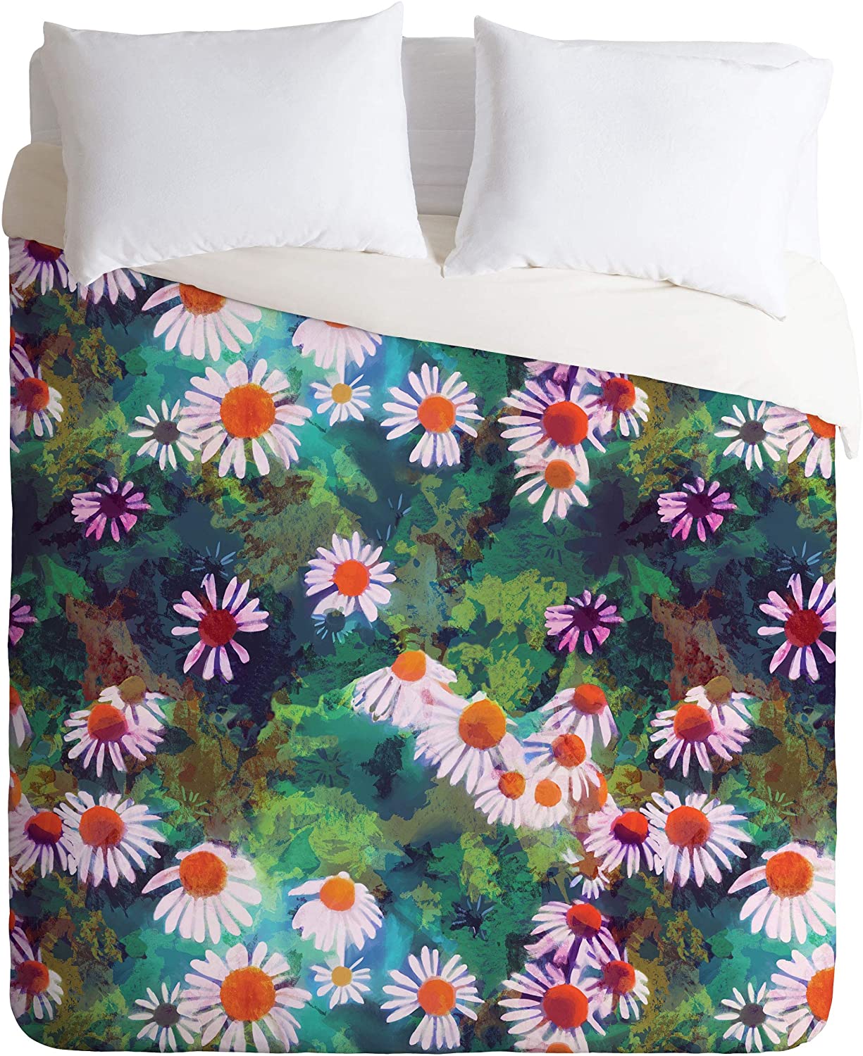Price:$149.00 73313-dvwseq Sewzinski Coneflowers Duvet Set with Pillowcase(s), Queen/Full, Multi : Home & Kitchen