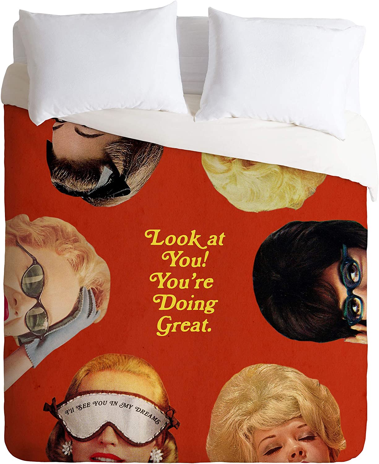 Price:$129.00 69931-dvwset Julia Walck Look at You Duvet Set with Pillowcase(s), Twin/XL, Red : Home & Kitchen