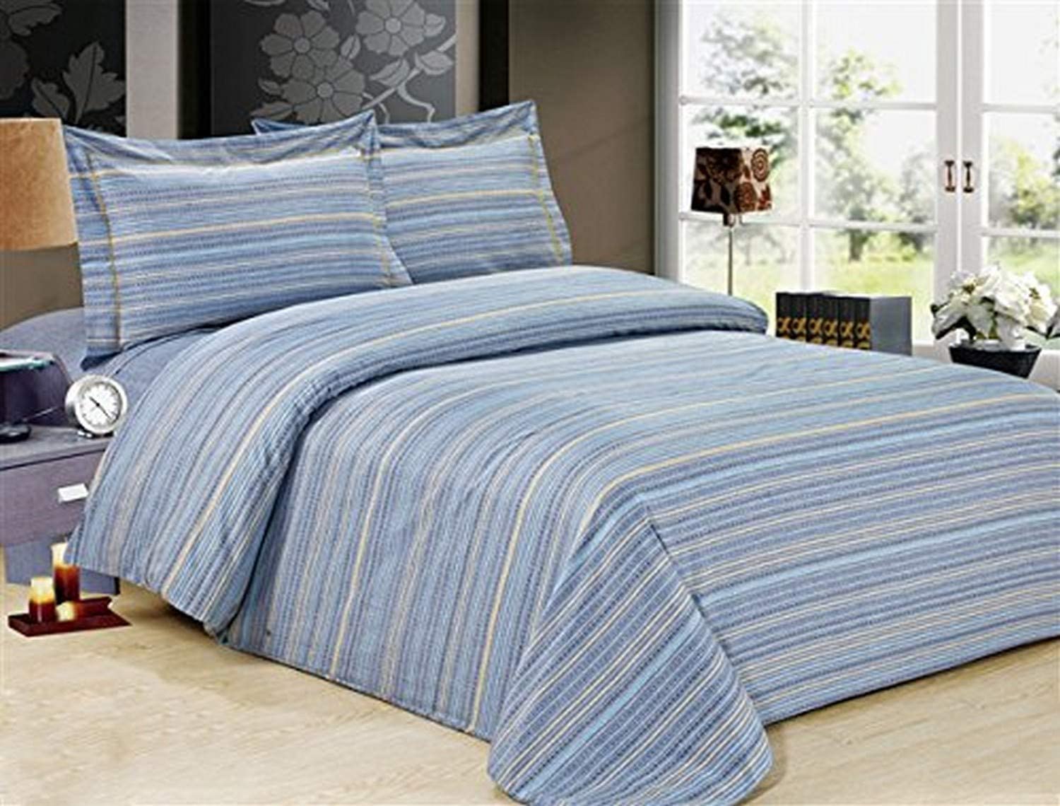 Price:$110.00 Linen VL-80363-FRNCH-CHAIN-54 6 Piece French Chain Luxurious Duvet Cover Set, 54" : Home & Kitchen