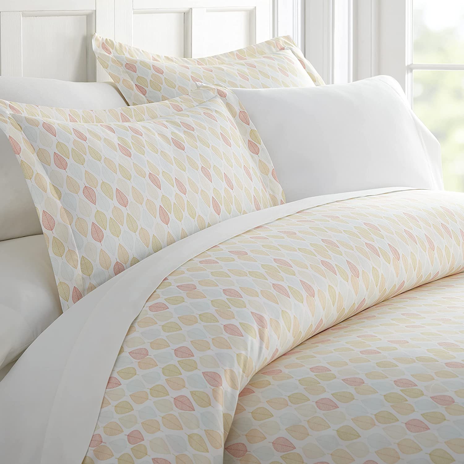 Price:$31.18 Market Premium Duvet Cover Set Patterned, Twin, Fall Foliage Yellow : Home & Kitchen