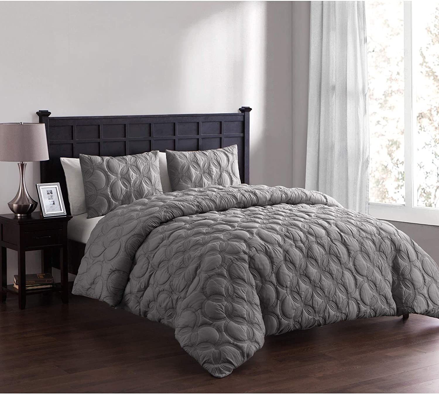 Price:$27.47 Home Atoll Collection Duvet Cover Set- Soft and Modern Lightweight Bedspread Coverlet for Home Décor, Machine Washable, Twin/Twin XL, Grey : Home & Kitchen
