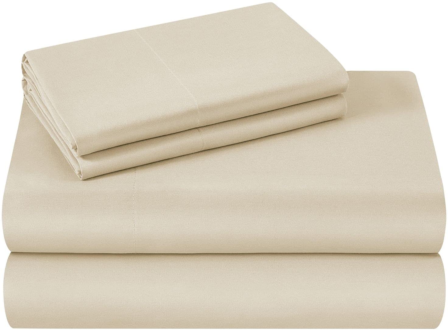 Price:$24.99 Full Size Bed Sheets - 4 Piece Set (Cream) - Extra Soft Brushed Microfiber 1800 Bedding Sheets, Deep Pocket, Wrinkle & Fade Free : Home & Kitchen