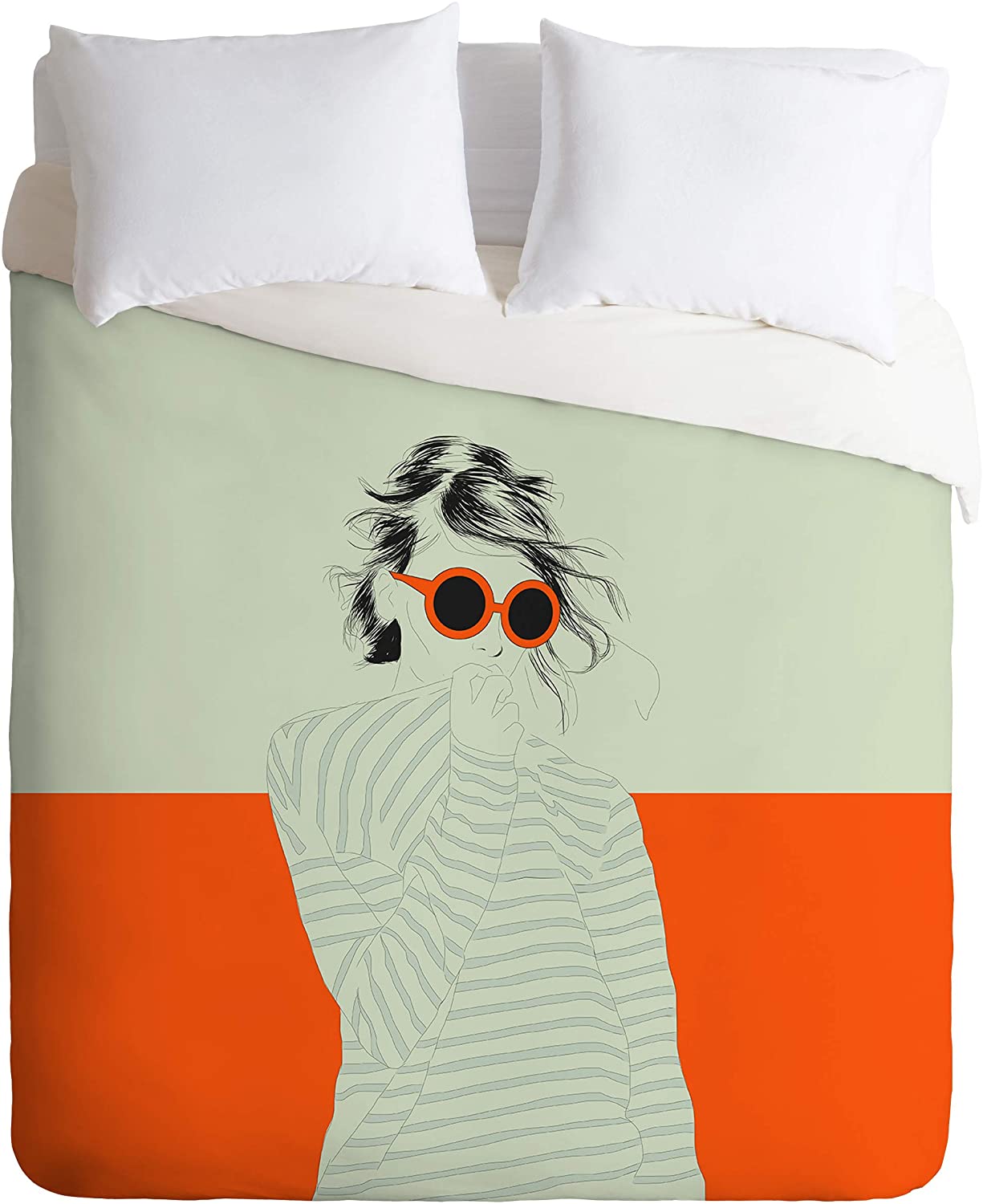 Price:$149.00 62173-dvwseq The Red Wolf Woman Color 10 Duvet Set with Pillowcase(s), Queen/Full, Red : Home & Kitchen