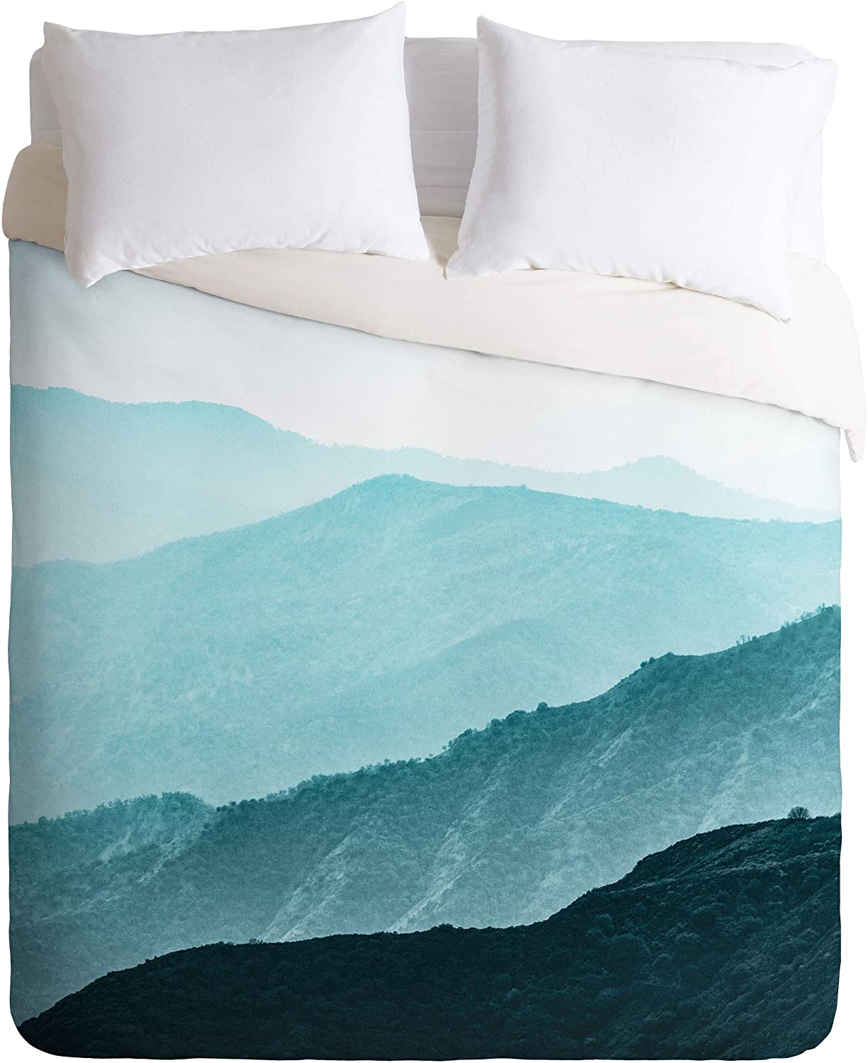 Price:$129.00 70464-dvwset Nature Magik Teal Smoky Mountains Duvet Set with Pillowcase(s), Twin/XL, Blue : Home & Kitchen