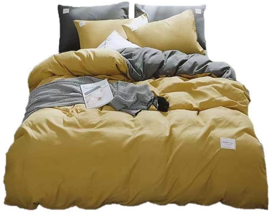 Price:$38.98 Duvet Cover Set Queen Size Ultra Soft Washes Microfiber Solid Color Bedding Comforter Cover Set with Hidden Zipper Ties for All Season- Cover 90x90“,2 Pillow Shams20x26 inch(No Comforter) : Home & Kitchen