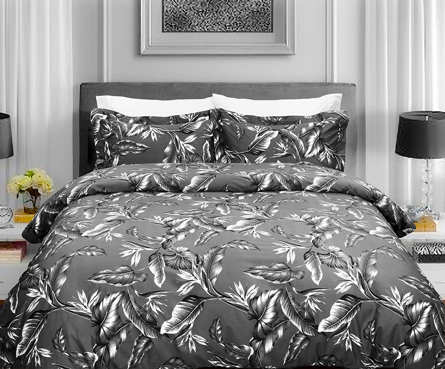 Price:$133.08 Feather Miami Vice Bedding Duvet Cover Set, King : Home & Kitchen