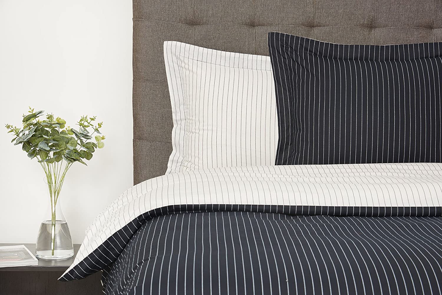 Price:$31.79 Season Home Tyra Duvet Cover Set, Black, White : Home & Kitchen
