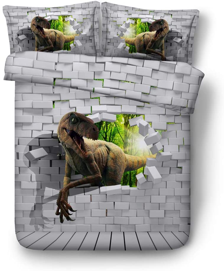 Price:$22.73 Teens Gift Full Queen King Size Duvet Cover Bedding Sets 3pcs Bedclothes T-rex Raptors Quilt Covers (JF562, Queen 3pcs) : Home & Kitchen