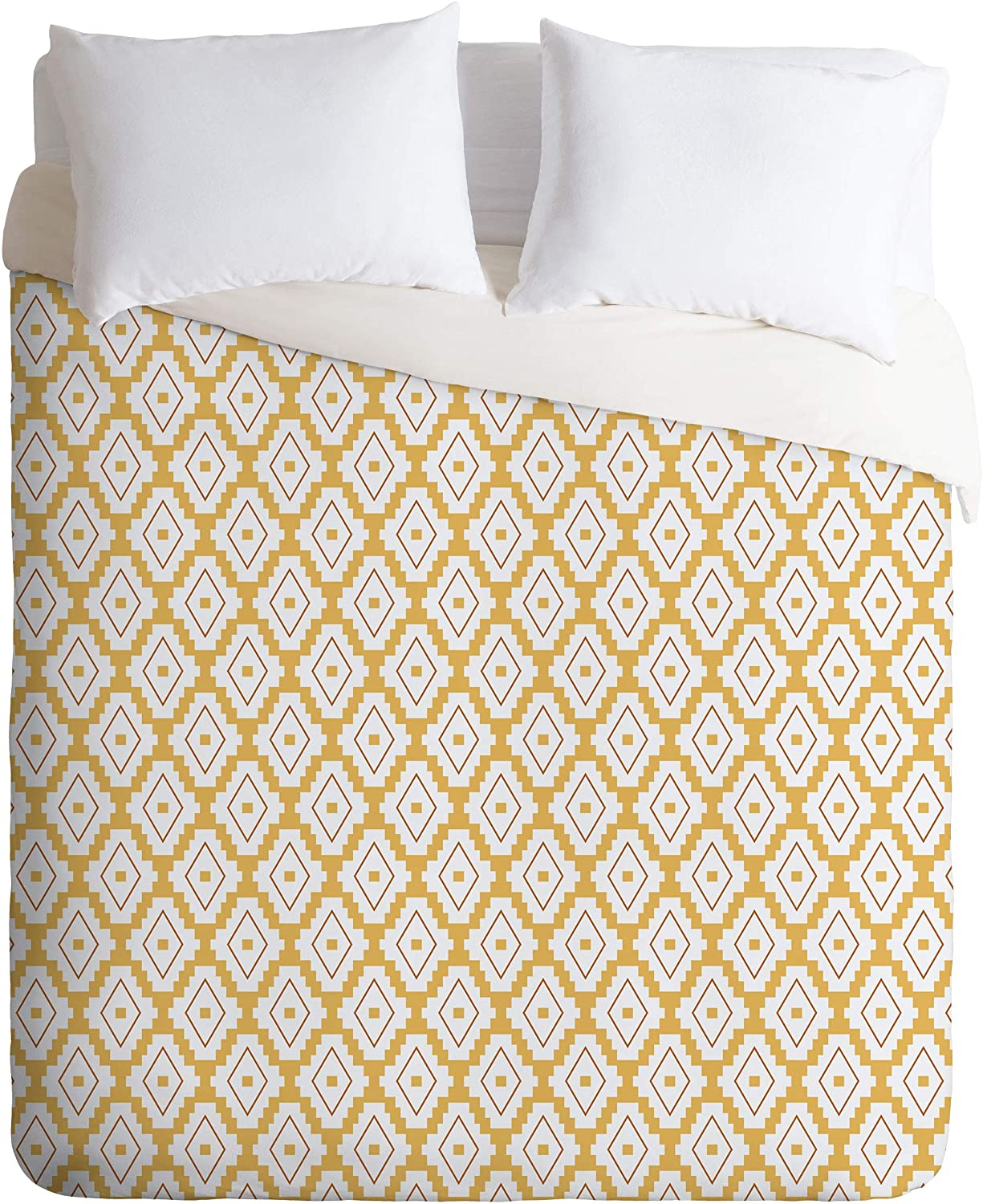 Price:$149.00 73491-dvwseq Beshka Kueser Boho Aztec Duvet Set with Pillowcase(s), Queen/Full, Yellow : Home & Kitchen