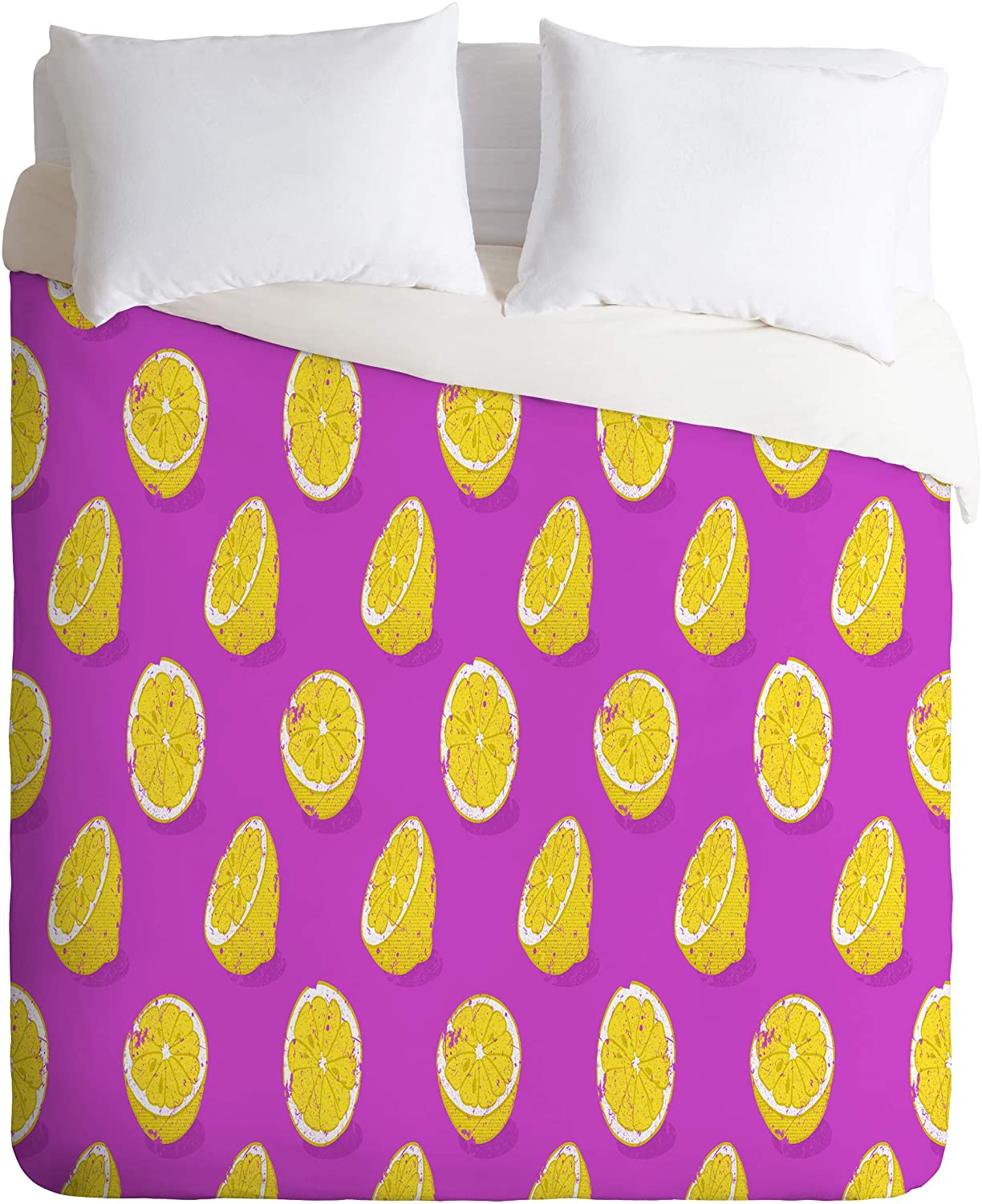 Price:$129.00 64016-dvwset Evgenia Chuvardina Juicy Lemon Duvet Set with Pillowcase(s), Twin/XL, Purple : Home & Kitchen