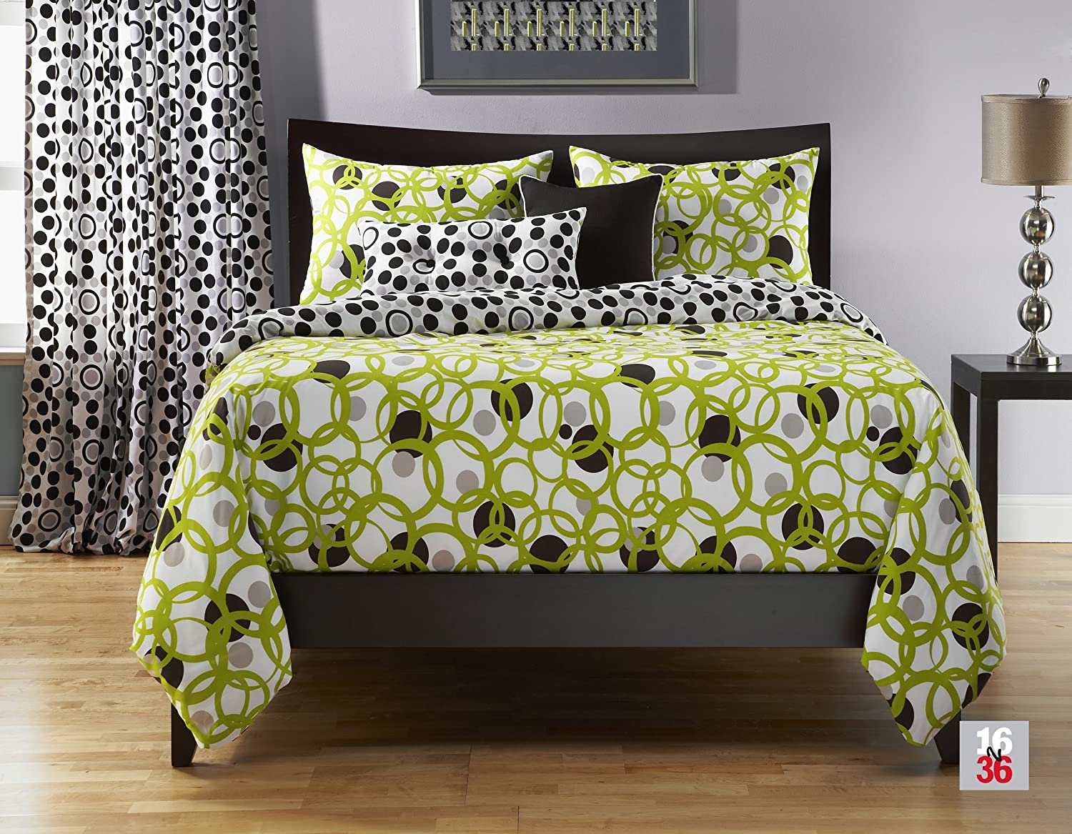 Price:$214.71 Full Circle Green 5-Piece Duvet Set, Twin : Home & Kitchen
