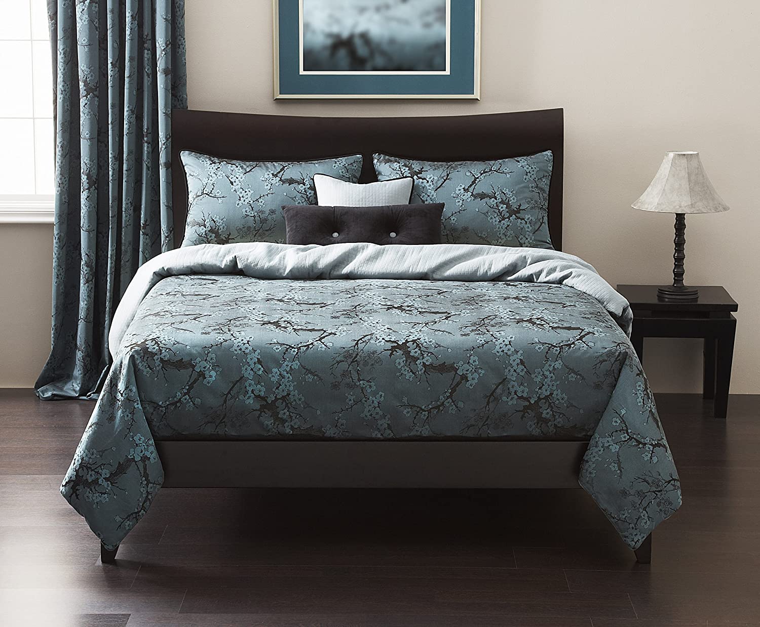 Price:$347.14 5-Piece Cherry Blossom Azure Duvet Set, Twin : Home & Kitchen