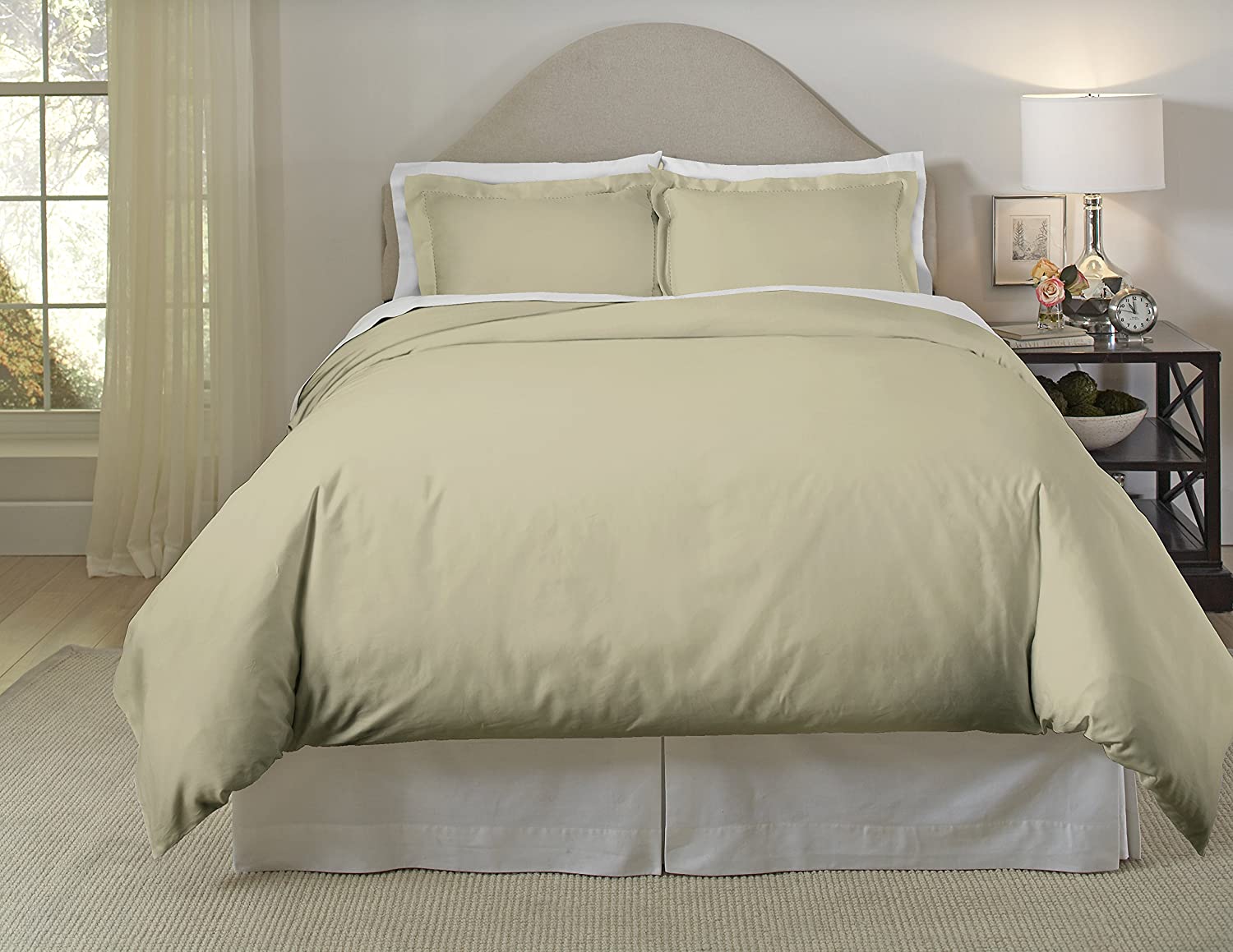 Price:$59.76 300ORG-KCNAT 300 Thread Count Organic Cotton Duvet Set, King/California King, Natural : Home & Kitchen