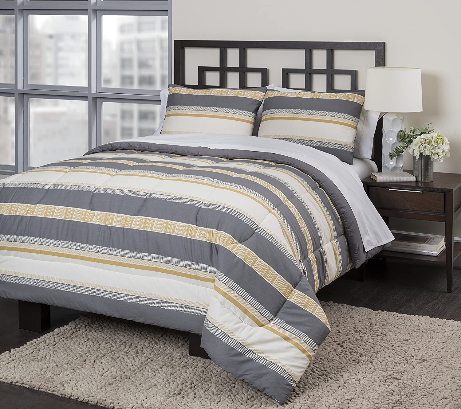 Price:$87.43 3 Piece Duvet Cover Set, King, Native Stripe : Home & Kitchen