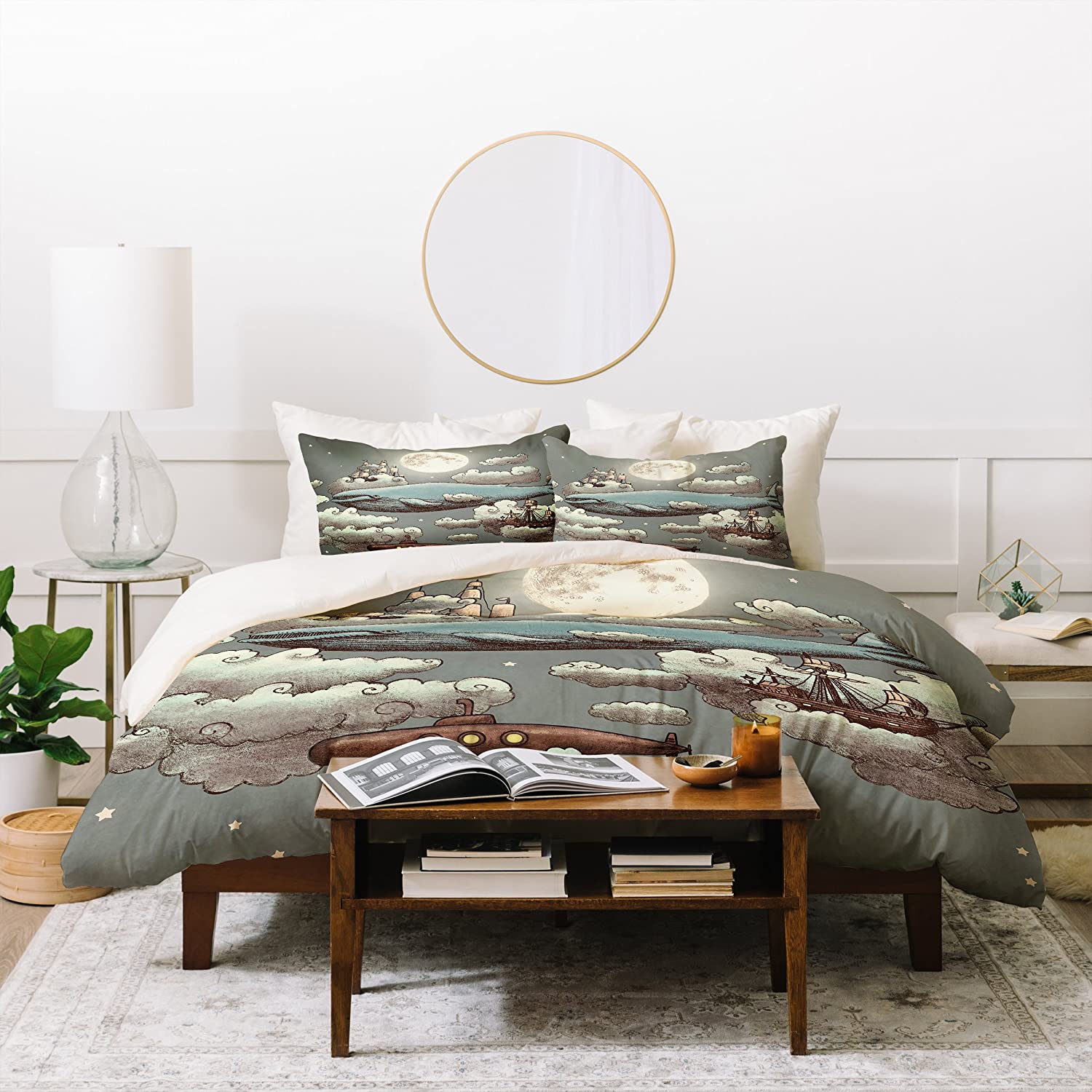 Price:$244.54 Designs Terry Fan Ocean Meets Sky Duvet Set, 3 Piece : Home & Kitchen