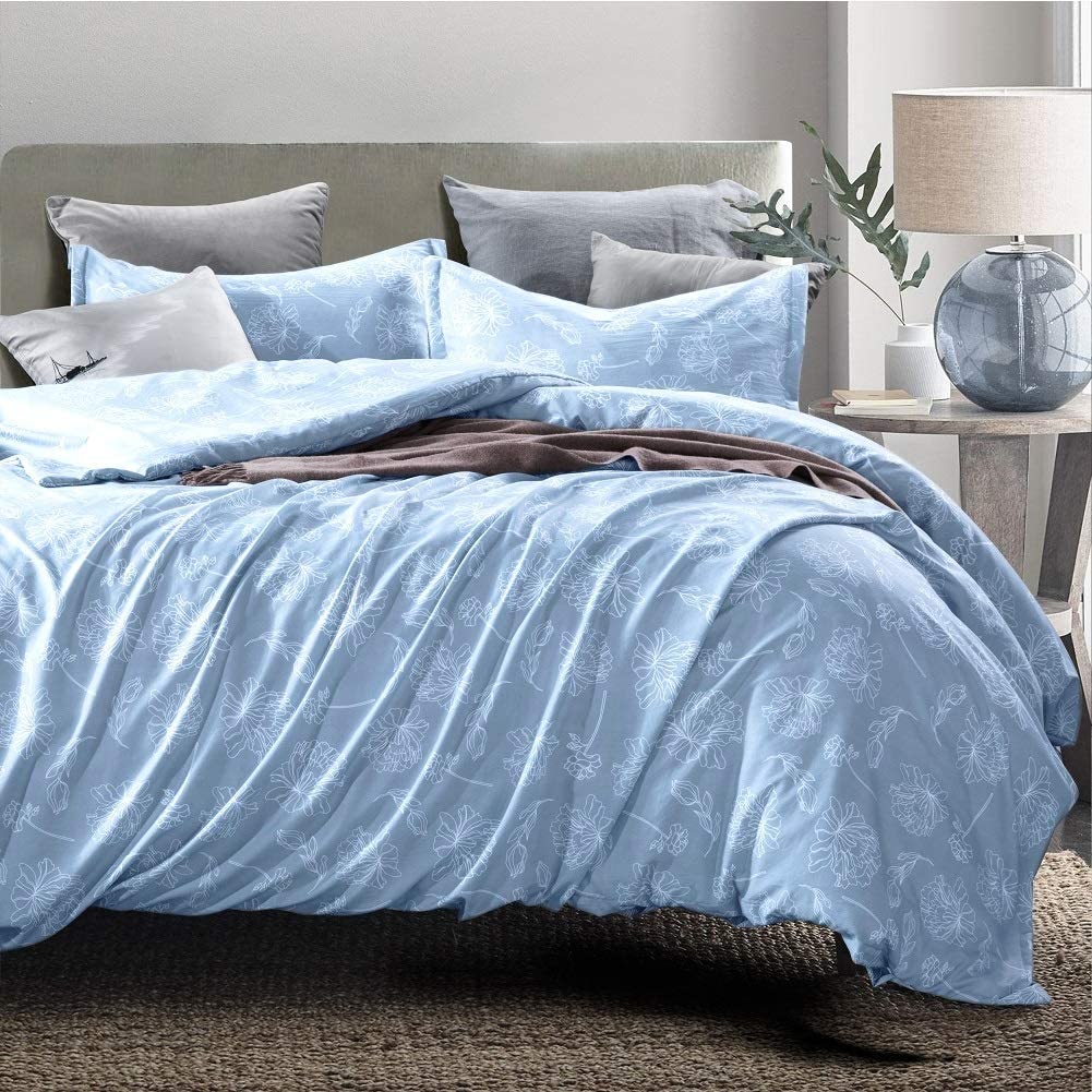 Price:$41.99 Duvet Cover Queen Comforter Set 3 Pieces, Super Soft Flower Bedding Set, Botanical Floral Pattern Printed Breathable Comforter Bed Cover & Pillow Shams : Home & Kitchen