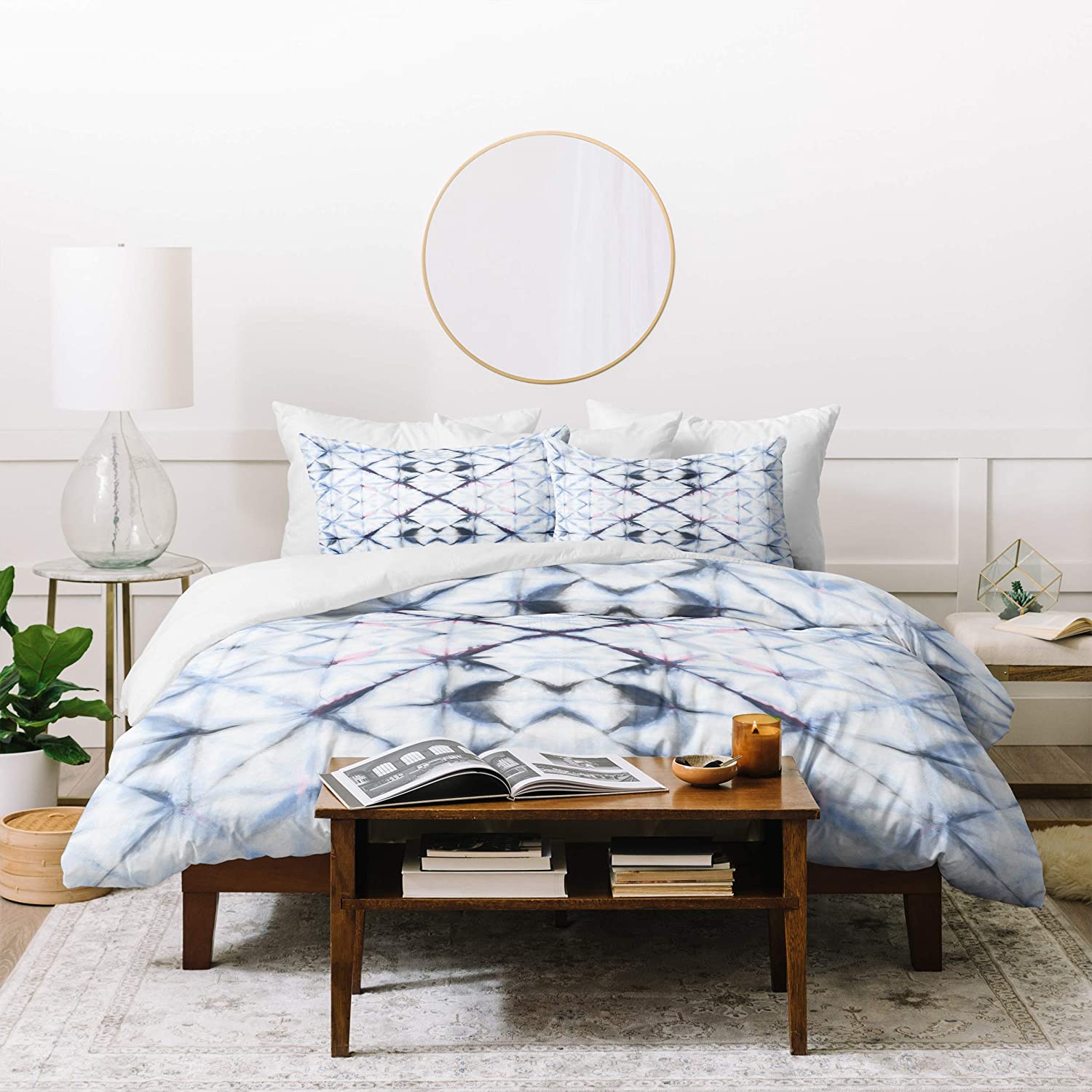 Price:$177.55 Designs Amy Sia Tangier Slate Blue Duvet Set with Two Pillow Shams, Queen/Full : Home & Kitchen