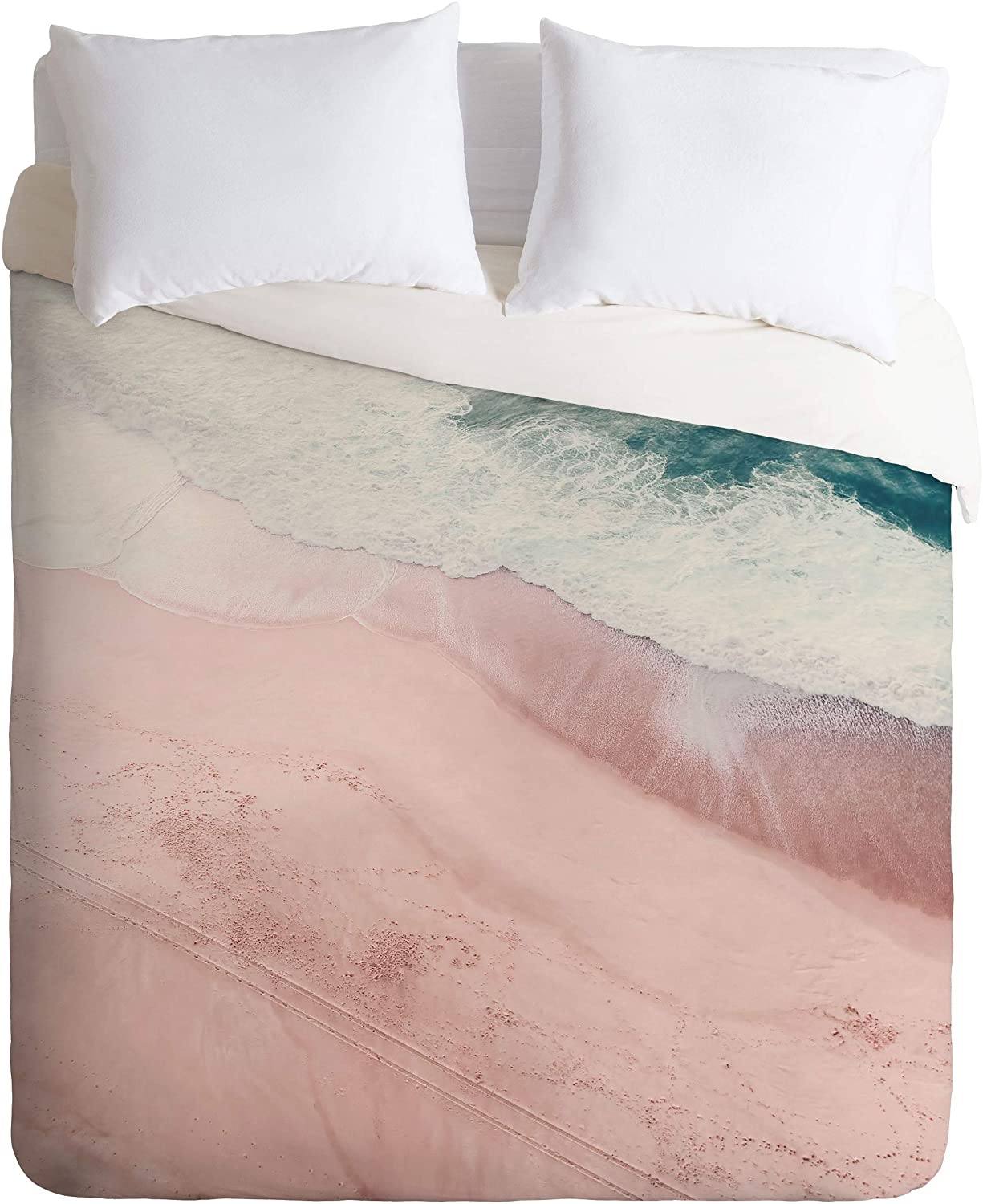 Price:$50.98 Ingrid Beddoes Beach Calm Duvet Cover Set, 68" x 88", Pillowcase: 30" x 20”, Pink : Home & Kitchen