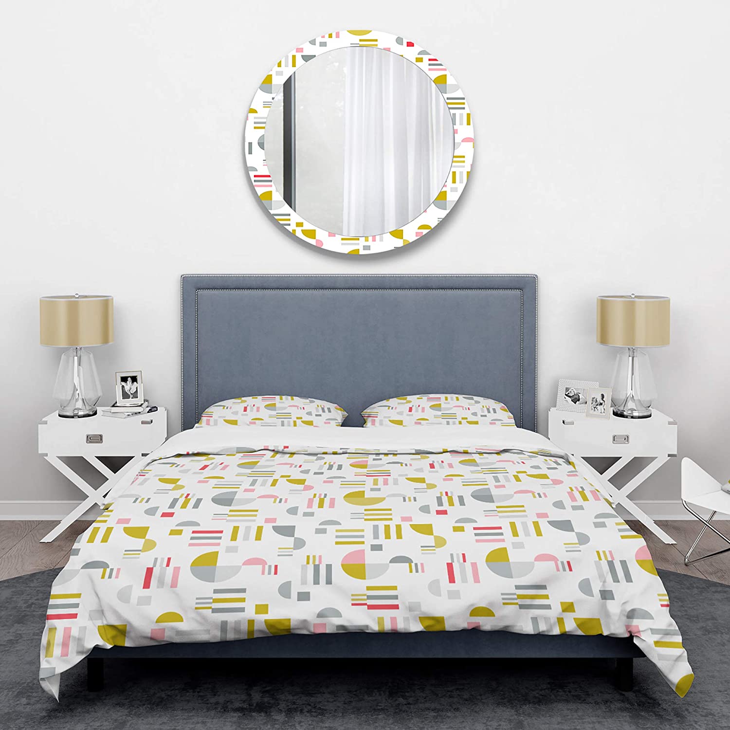 Price:$109.82 'Retro Abstract Design XVI' Mid-Century Modern Duvet Cover Set : Home & Kitchen