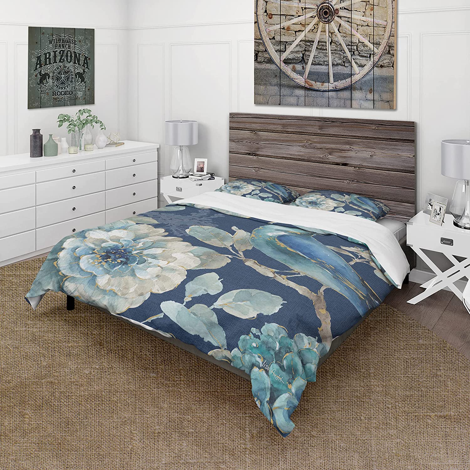 Price:$120.04 'Indigold Bird Cottage Family III' Cottage Duvet Cover Set : Home & Kitchen