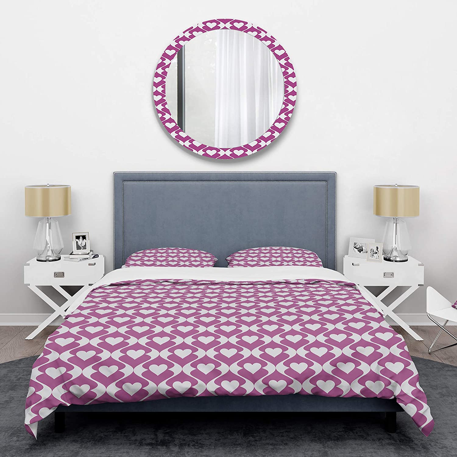 Price:$109.82 'Retro Pattern Abstract Design VIII' Mid-Century Modern Duvet Cover Set : Home & Kitchen