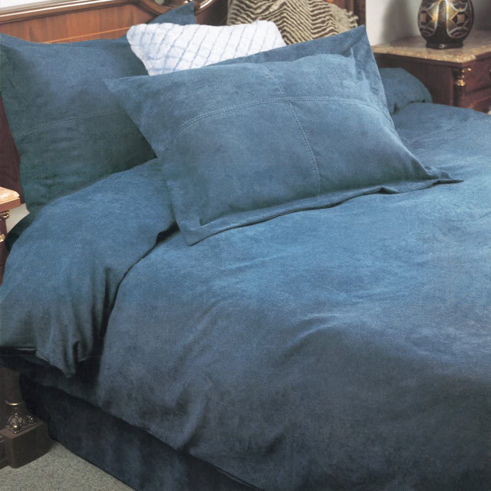 Price:$45.57 Home Fashions 3 Piece Oversized Micro Suede Saddle Duvet Cover Set, Twin, Blue : Home & Kitchen