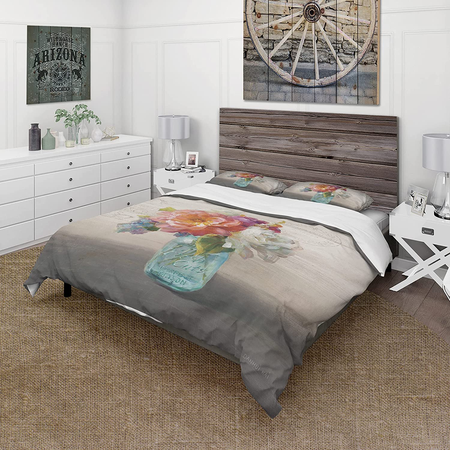 Price:$120.04 'French Cottage Bouquet I Mothers' Cottage Duvet Cover Set : Home & Kitchen