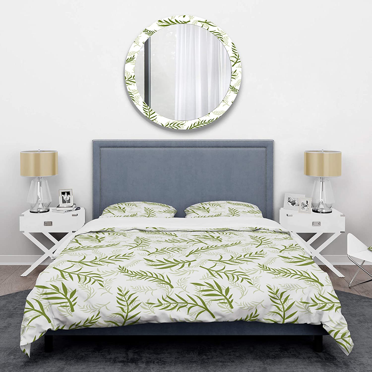 Price:$120.04 'Tropical Botanicals I ' Mid-Century Modern Duvet Cover Set : Home & Kitchen