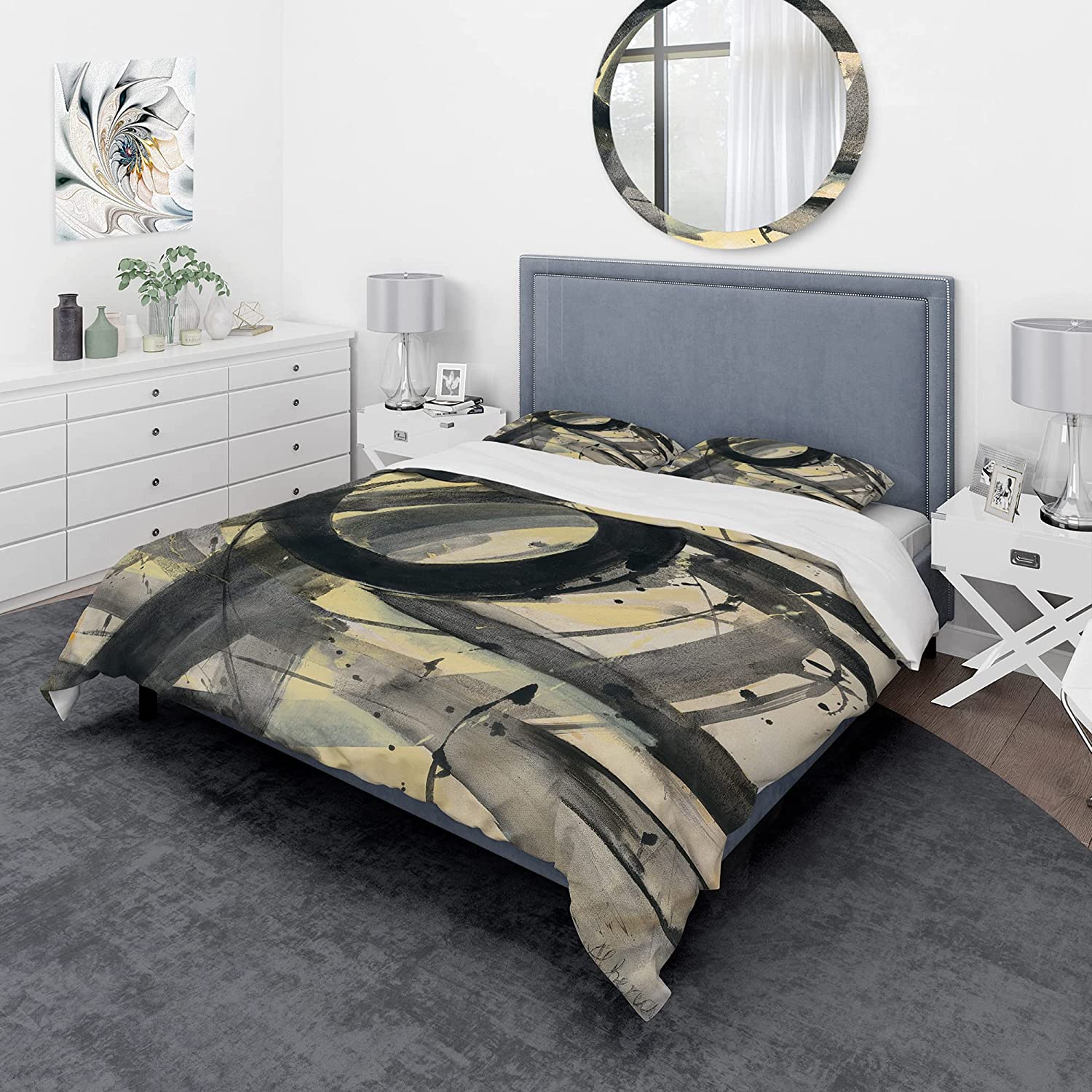 Price:$109.78 'Minimalistic Roller IV' Geometric Duvet Cover Set : Home & Kitchen