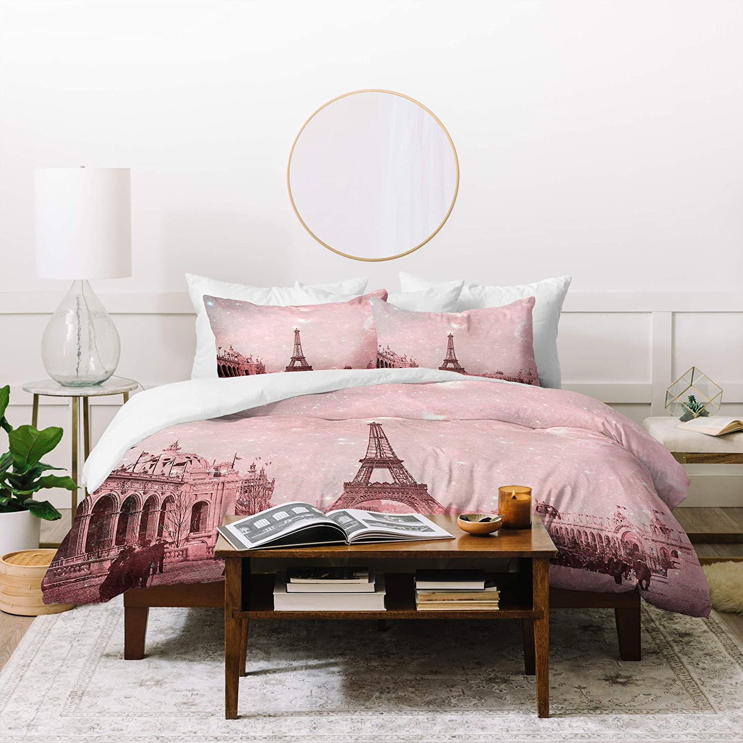 Price:$177.84 Designs Bianca Green Stardust Covering Vintage Paris Duvet Set with Two Pillow Shams, Queen/Full, Pink : Everything Else