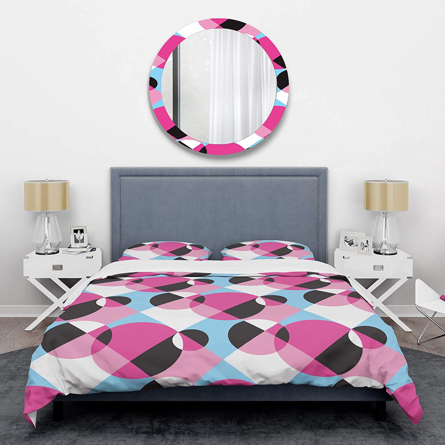Price:$120.04 Geometric Retro I' Mid-Century Modern Duvet Cover Set : Home & Kitchen
