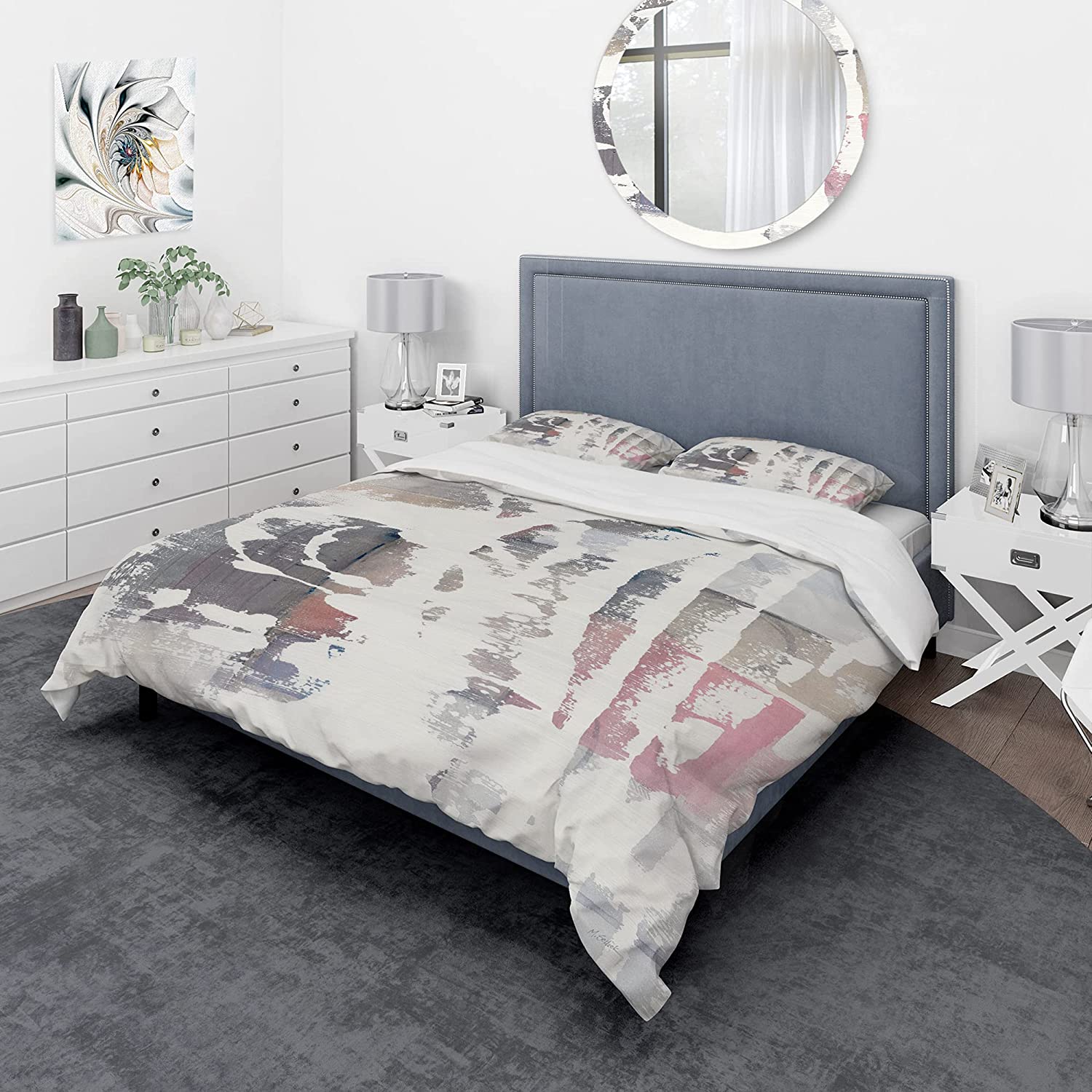 Price:$120.04 'White Out Geometric' Geometric Duvet Cover Set : Home & Kitchen