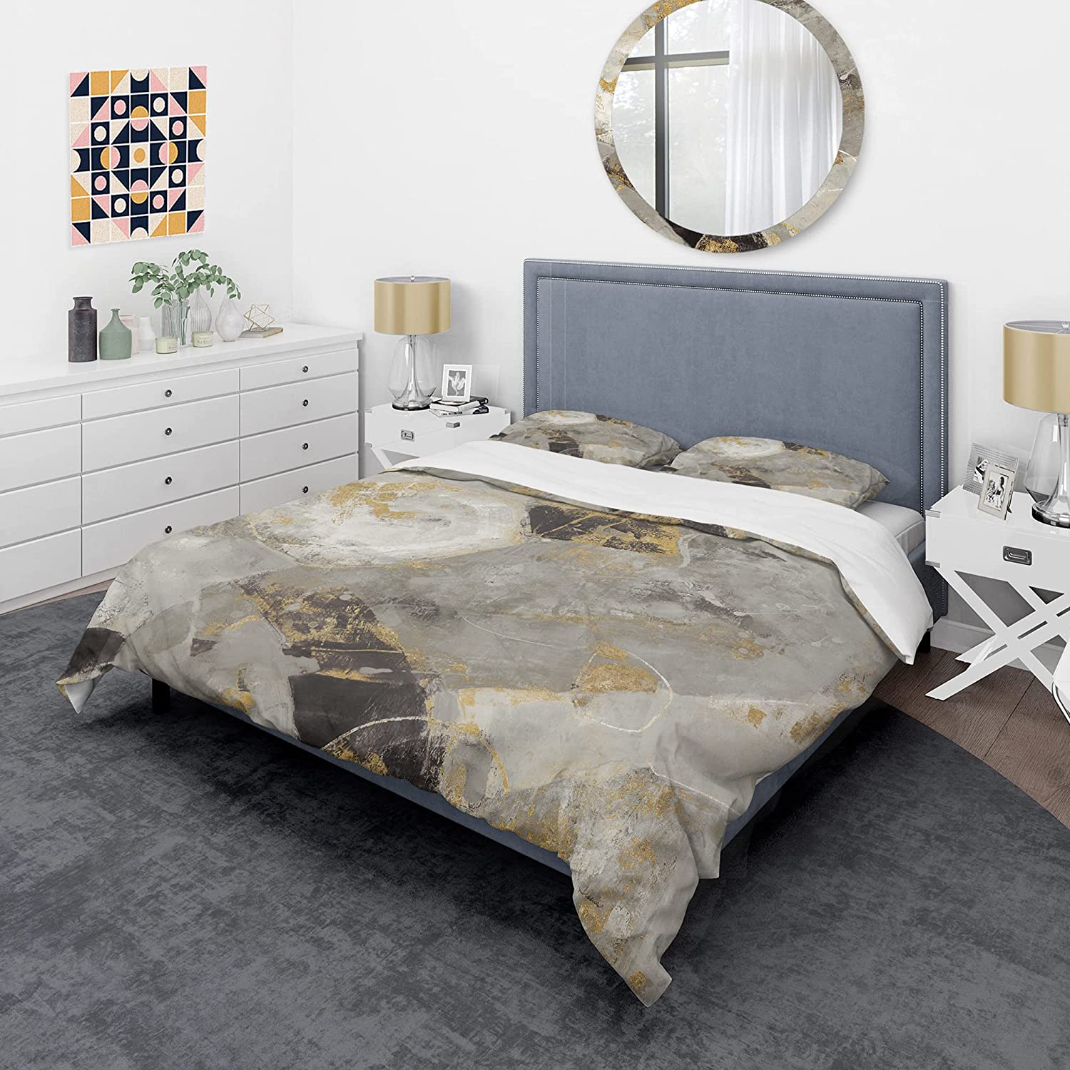 Price:$120.04 'Glam Gold Desert Neutral' Glam Duvet Cover Set : Home & Kitchen