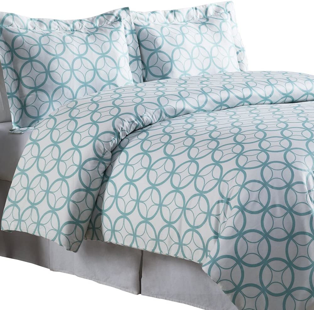 Price:$65.14 Home Kaleidoscope Duvet Cover Set, Full/Queen, Light Turquoise : Home & Kitchen