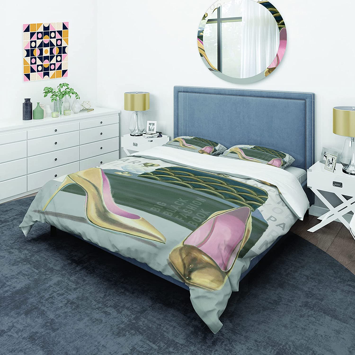 Price:$85.76 'Glam Fashion High Heels IV' Glam Duvet Cover Set : Home & Kitchen
