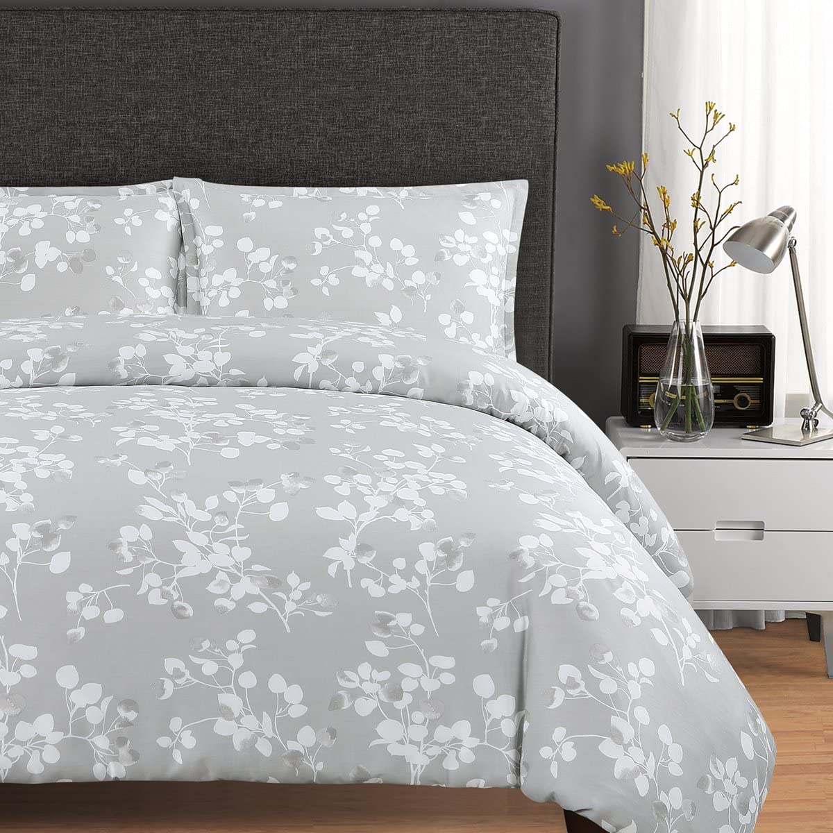 Price:$80.44 Home Light Grey Paloma Full/Queen Duvet Cover Set : Home & Kitchen