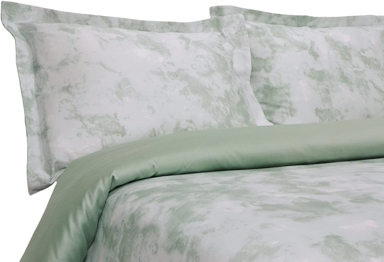 Price:$48.10 Home Horizons Collection 300 Thread-Count 100-Percent Cotton Sateen King Size 3-Piece Duvet Set, Seafoam : Home & Kitchen