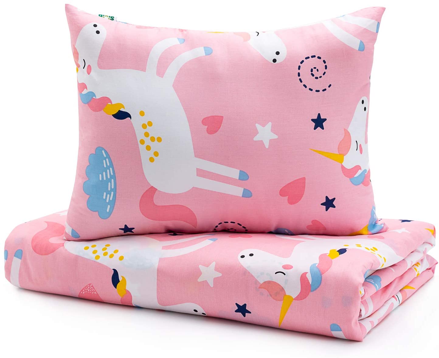 Price:$52.99 Kids Weighted Blanket 5lbs & Kids Duvet Cover Set (2 Pieces) Bundle Sales, 100% Cotton, 36x48 Inches, Pink Rainbow Unicorn : Home & Kitchen