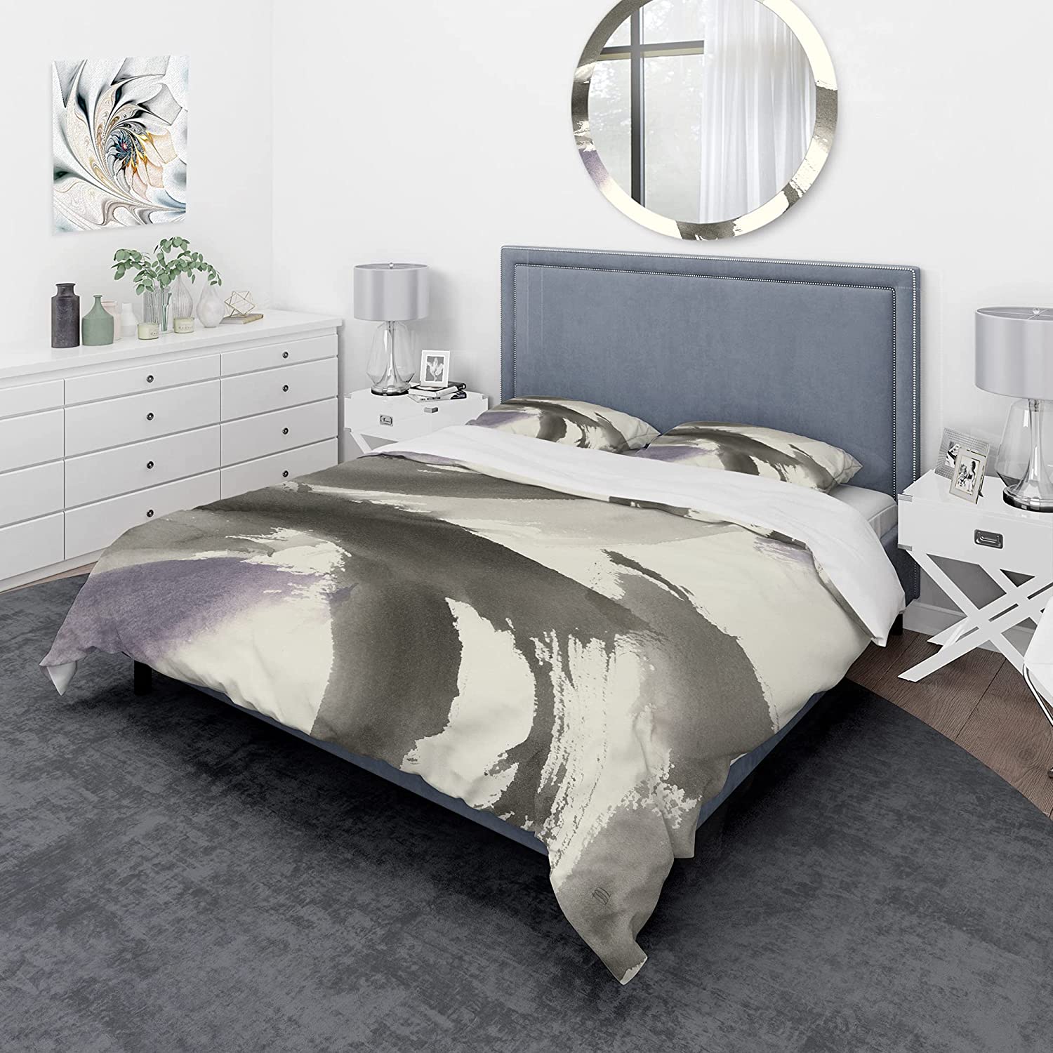 Price:$85.76 'Minimal Geometric Gesture III' Geometric Duvet Cover Set : Home & Kitchen