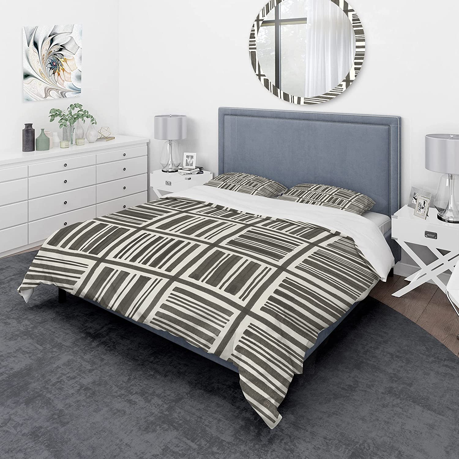 Price:$109.78 'Minimalist Graphics I' Geometric Duvet Cover Set : Home & Kitchen