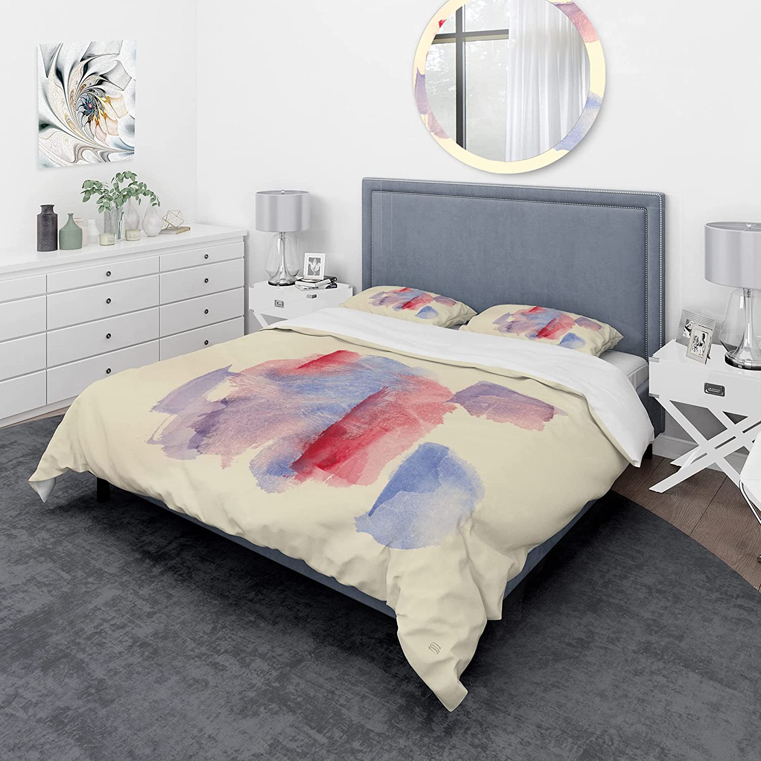 Price:$120.04 'Geometric Pastel I' Geometric Duvet Cover Set : Home & Kitchen