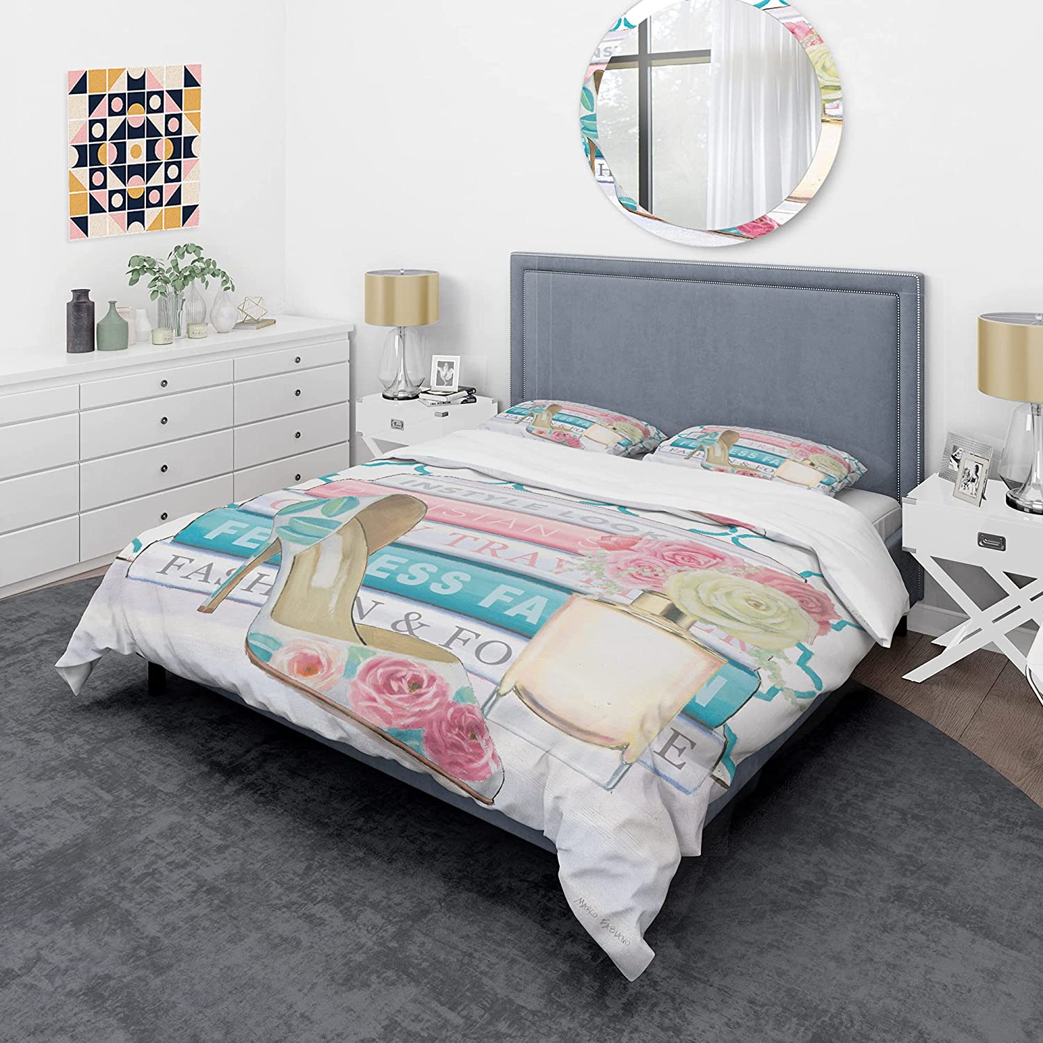 Price:$109.78 'Pink Fashion high Heels II' Glam Duvet Cover Set : Home & Kitchen