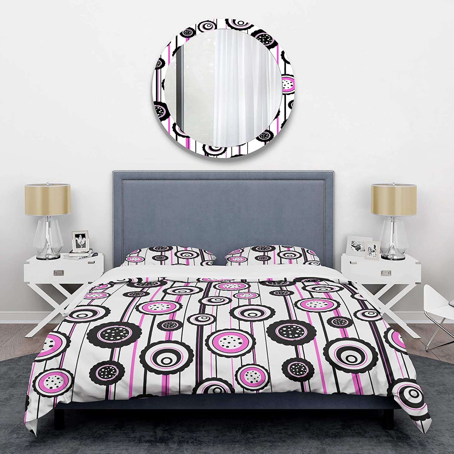 Price:$120.04 'Circular Retro Pattern I' Mid-Century Modern Duvet Cover Set : Home & Kitchen