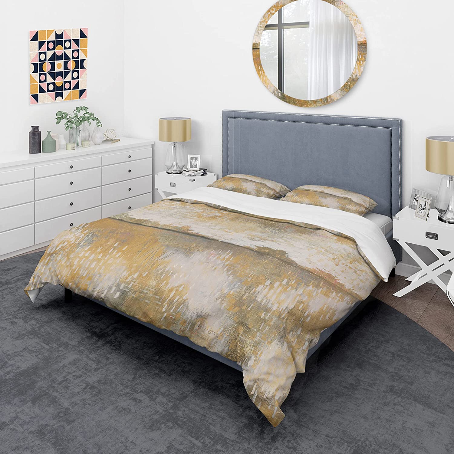 Price:$85.76 'Glam Cream and Brown Curious Sky' Glam Duvet Cover Set : Home & Kitchen